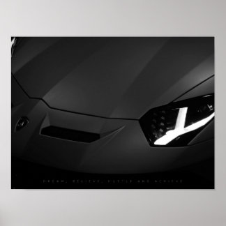 Dream, Believe, Hustle and Achieve | Motivational Poster