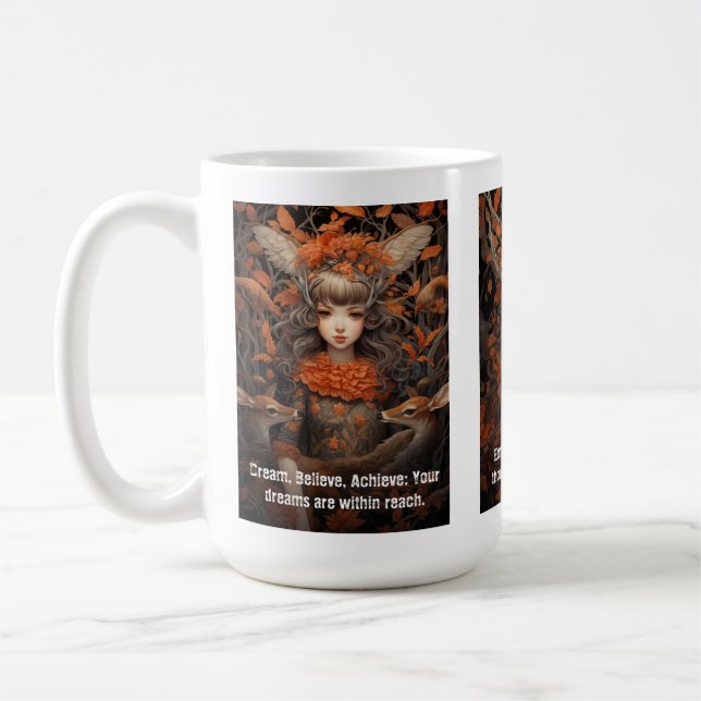 Dream Believe Motivational Coffee Mug (Left)