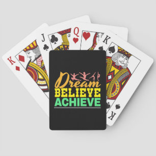 Dream Believe Quote - Women's Gymnastics Playing Cards