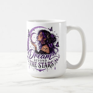 Dream Beyond the Stars Celestial Purple Wiccan Coffee Mug