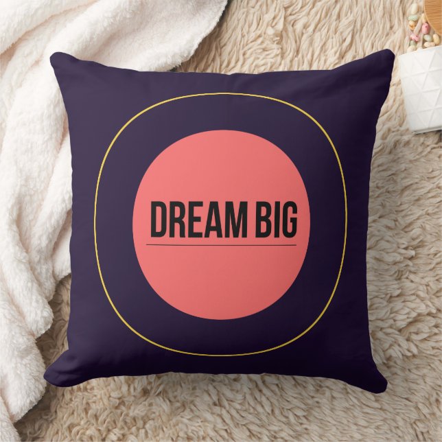 Dream Big - 90s Retro Throw Pillow | Maximalist   (Blanket)