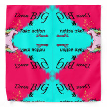 Dream big and take action unicorn bandanna 