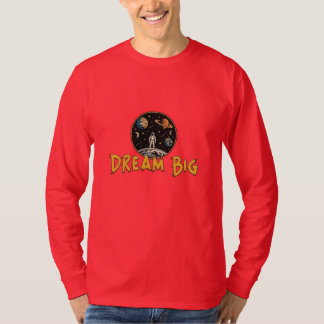 Dream Big Astronaut on Moon Space Planets Graphic T-Shirt