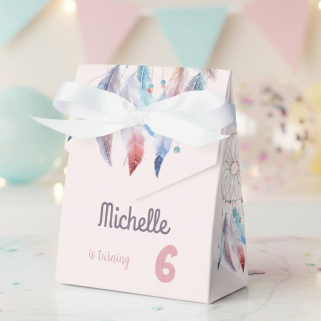 Dream Big Boho Dreamcatcher Birthday Favour Box (Creator Uploaded)