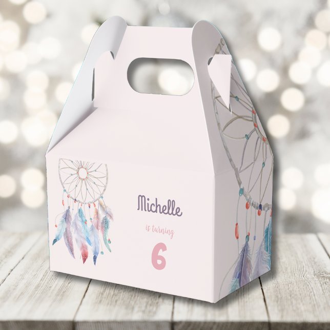 Dream Big Boho vibrant Dreamcatcher Birthday Favour Box (Creator Uploaded)