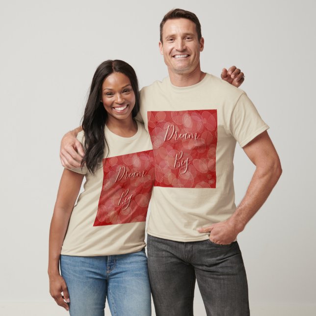 Dream Big. Bokeh red texture T-Shirt (Unisex)
