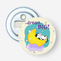 "Dream Big" Cat On Moon Inspirational Quote