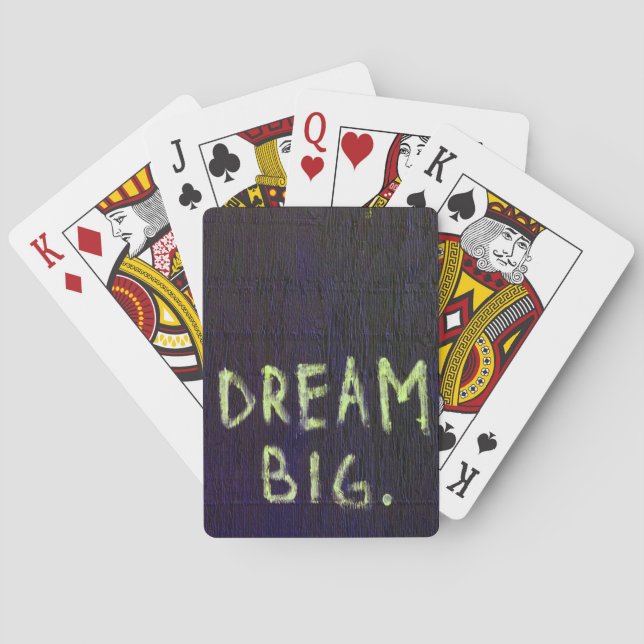 Dream Big Chalk Motivational Inspirational Playing Cards (Back)