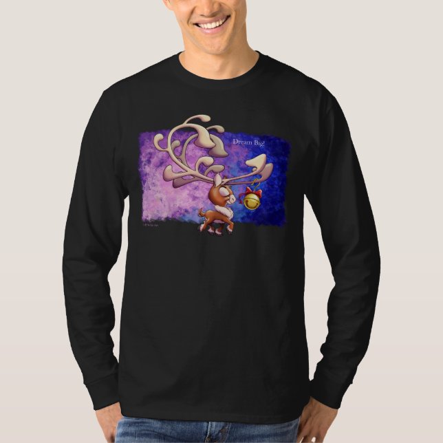 DREAM BIG CHRISTMAS REINDEER by Jeff Willis Art T-Shirt (Front)