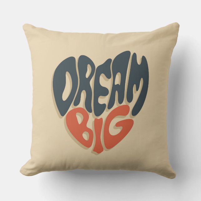 Dream Big: Cool Congratulations on Graduation Cushion (Front)