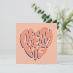 Dream Big: Coral and Apricot Motivational Advice Holiday Card