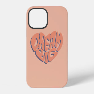 Dream Big: Coral and Apricot Motivational Advice iPhone 12 Case