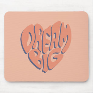 Dream Big: Coral and Apricot Motivational Advice Mouse Pad