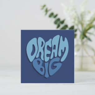 Dream Big: Dark Space-Blue Quote Holiday Card