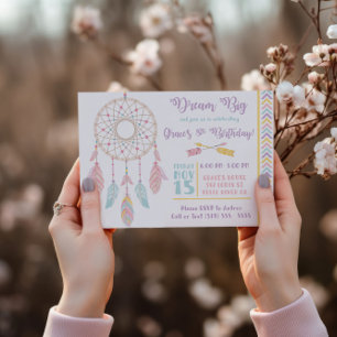 Dream Big Dream Catcher Birthday Invitation