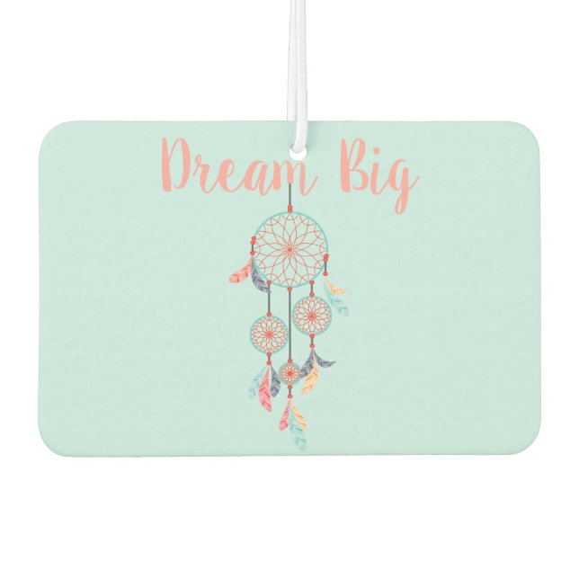 Dream Big Dreamcatcher Bohemian Dream Catcher Car Air Freshener (Front)