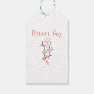 Dream Big Dreamcatcher Dream Catcher in Peach Gift Tags