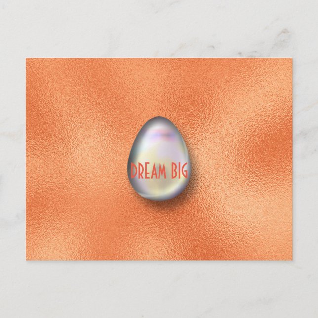 Dream Big Egg Encuragement Postcard (Front)