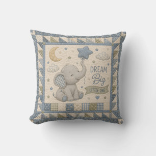 Dream Big Elephant Quilt Cushion