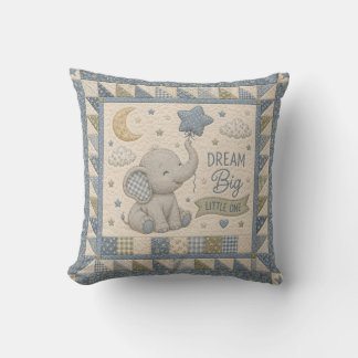 Dream Big Elephant Quilt Cushion