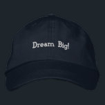 Dream Big! Embroidered Navy Cotton Adjustable Cap<br><div class="desc">This navy cotton cap from Alternative Apparel offers a sleek, classic design with a comfortable, adjustable fit. The Basic Adjustable Cap style ensures versatility and durability, making it perfect for everyday wear. Key Features: Material: 100% Cotton Colour: Navy blue Style: Basic Adjustable Cap Fit: Adjustable with a buckle closure for...</div>