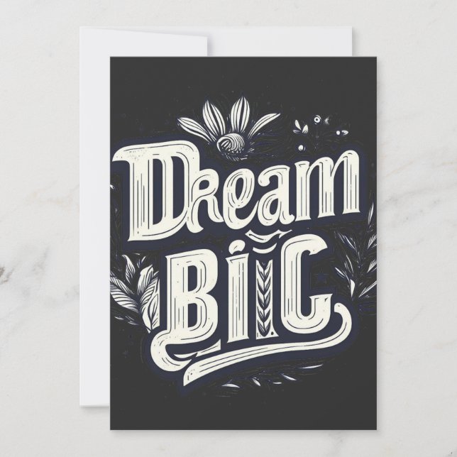 dream big flower invitation (Front)