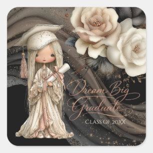 Dream Big Graduate Sticker – Whimsical Girl 