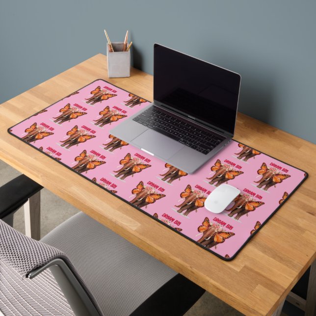 Dream Big Like An Elephant Inspirational Desk Mat (Office 2)