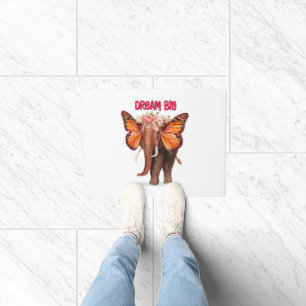 Dream Big Like An Elephant Inspirational Doormat