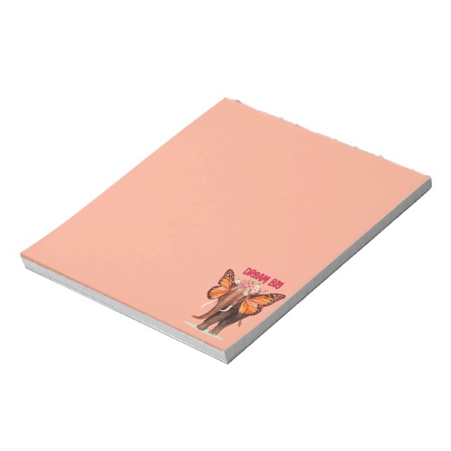 Dream Big Like An Elephant Inspirational Notepad (Rotated)