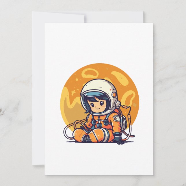 Dream Big, Little Astronaut Invitation (Front)
