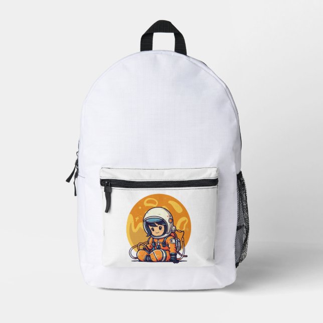 Dream Big, Little Astronaut Printed Backpack (Front)