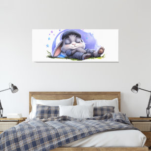Dream Big, Little Bunny – Sleepy Rabbit Wall Art