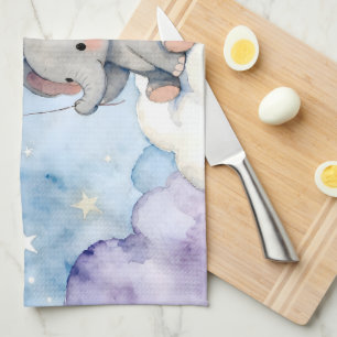 Dream big little elephant tea towel