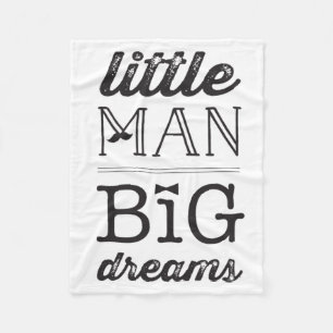 Dream Big Little Man Moustache BowTie Baby Blanket