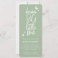 Dream big little one 1st birthday photo card