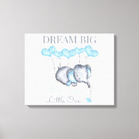 Dream Big Little One Cute Baby Boy Elephant