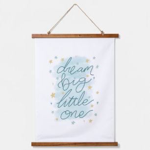 Dream Big Little One Pastel Stars Hanging Tapestry