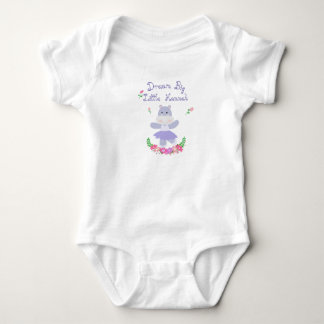 Dream Big Little one, Purple Hippo Ballerina Baby Bodysuit