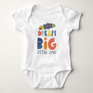 Dream Big Little One Rocket Baby Bodysuit