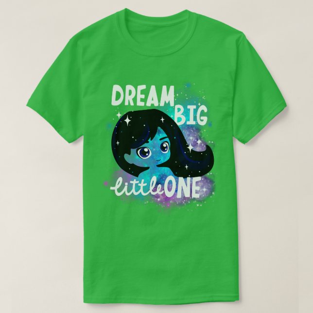 Dream Big Little One Stars Night Sky T-Shirt (Design Front)