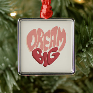 Dream Big: Meaningful Saying for Success Metal Tree Decoration