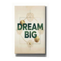 dream big miniml wall art poster