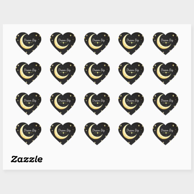 Dream Big Moon and Stars Sticker (Sheet)