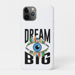 Dream Big motivational design with cityscape Case-Mate iPhone Case