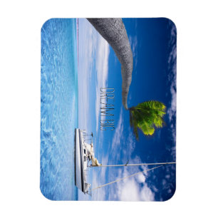 Dream Big Motivational Quote Beach Theme Magnet