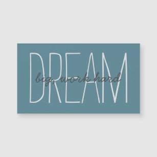 Dream Big Motivational Quote Modern Magnetic Card