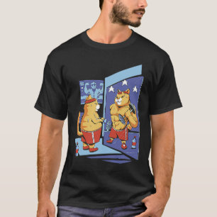 Dream Big New Year's Fitness Cat Gym Cat T-Shirt