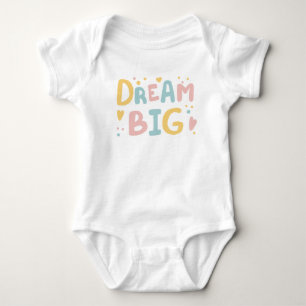 Dream Big Pastel Hearts Baby Bodysuit