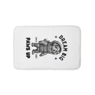 Dream Big Paws Up Astronaut Dog Bath Mat